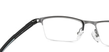Load image into Gallery viewer, Silver Rectangle Half Rim Unisex Eyeglasses by Lenskart Air-152056