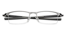 Load image into Gallery viewer, Silver Rectangle Half Rim Unisex Eyeglasses by Lenskart Air-152056