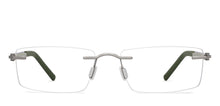Load image into Gallery viewer, Silver Rectangle Rimless Unisex Eyeglasses by Lenskart Air-200736