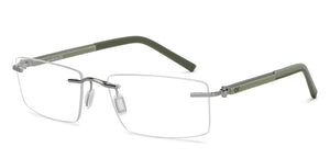 Silver Rectangle Rimless Unisex Eyeglasses by Lenskart Air-200736