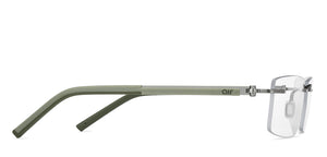 Silver Rectangle Rimless Unisex Eyeglasses by Lenskart Air-200736