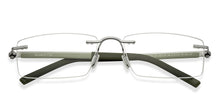 Load image into Gallery viewer, Silver Rectangle Rimless Unisex Eyeglasses by Lenskart Air-200736