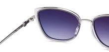 Load image into Gallery viewer, Silver Cat Eye Full Rim Unisex Sunglasses by John Jacobs-152711
