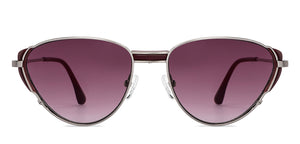 Silver Cat Eye Full Rim Unisex Sunglasses by John Jacobs-150966