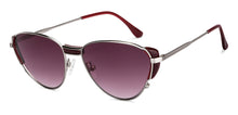Load image into Gallery viewer, Silver Cat Eye Full Rim Unisex Sunglasses by John Jacobs-150966