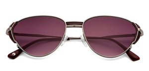 Silver Cat Eye Full Rim Unisex Sunglasses by John Jacobs-150966