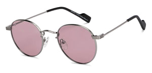 Silver Round Full Rim Women Sunglasses by Vincent Chase Polarized-206747