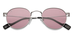 Silver Round Full Rim Women Sunglasses by Vincent Chase Polarized-206747
