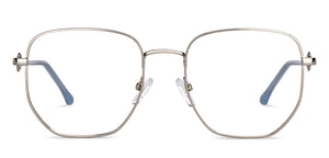 Silver Square Full Rim Women Eyeglasses by John Jacobs-152678