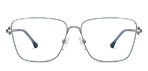 Silver Square Full Rim Women Eyeglasses by John Jacobs-152688