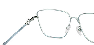 Silver Square Full Rim Women Eyeglasses by John Jacobs-152688
