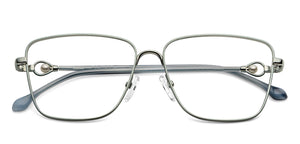 Silver Square Full Rim Women Eyeglasses by John Jacobs-152688