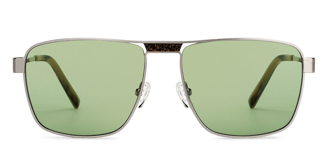 Silver Square Full Rim Unisex Sunglasses by John Jacobs-150965