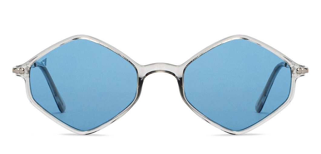 Transparent Geometric Full Rim Unisex Sunglasses by Vincent Chase Polarized-201188