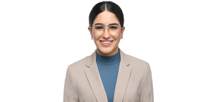 Silver Aviator Full Rim Unisex Eyeglasses by John Jacobs-209677