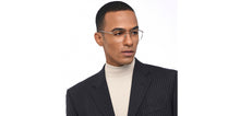 Load image into Gallery viewer, Silver Rectangle Full Rim Unisex Eyeglasses by John Jacobs-201447