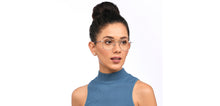 Load image into Gallery viewer, Silver Rectangle Full Rim Unisex Eyeglasses by John Jacobs-201447