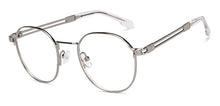 Load image into Gallery viewer, Silver Round Full Rim Unisex Eyeglasses by John Jacobs-205967
