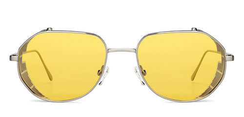 Silver Round Full Rim Unisex Sunglasses by John Jacobs-152193