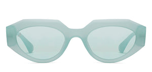 Sky Blue Geometric Full Rim Women Sunglasses by Vincent Chase Polarized-211340