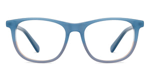 Sky Blue Square Full Rim Kids Eyeglasses by Hooper-152531