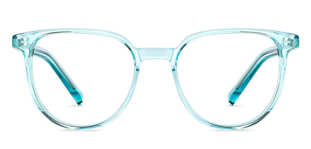 Sky Blue Round Full Rim Unisex Eyeglasses by Vincent Chase-151614