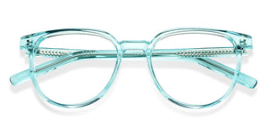 Sky Blue Round Full Rim Unisex Eyeglasses by Vincent Chase-151614