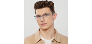 Blue Rectangle Full Rim Unisex Eyeglasses by Lenskart Air-150600