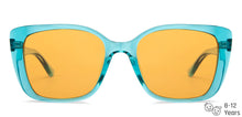 Load image into Gallery viewer, Sky Blue Square Full Rim Kid Sunglasses by Hooper-152551