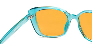 Sky Blue Square Full Rim Kid Sunglasses by Hooper-152551