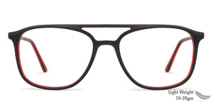 Black Rectangle Full Rim Unisex Eyeglasses by Vincent Chase Essentials-141000
