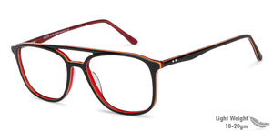 Black Rectangle Full Rim Unisex Eyeglasses by Vincent Chase Essentials-141000