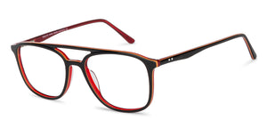 Black Rectangle Full Rim Unisex Eyeglasses by Vincent Chase Essentials-141000