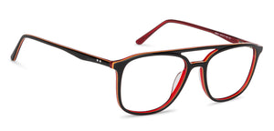 Black Rectangle Full Rim Unisex Eyeglasses by Vincent Chase Essentials-141000
