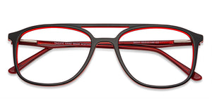 Black Rectangle Full Rim Unisex Eyeglasses by Vincent Chase Essentials-141000