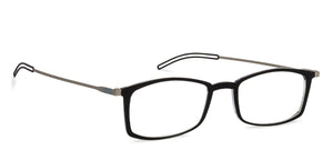Black Rectangle Full Rim Unisex Eyeglasses by ThinOptics-134518