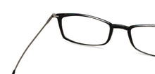 Load image into Gallery viewer, Black Rectangle Full Rim Unisex Eyeglasses by ThinOptics-134518