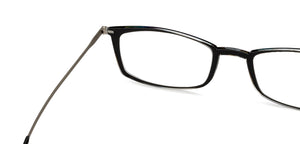 Black Rectangle Full Rim Unisex Eyeglasses by ThinOptics-134518