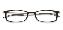 Load image into Gallery viewer, Black Rectangle Full Rim Unisex Eyeglasses by ThinOptics-134518
