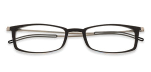 Black Rectangle Full Rim Unisex Eyeglasses by ThinOptics-134518