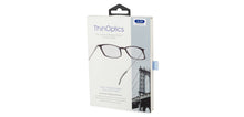 Load image into Gallery viewer, Black Rectangle Full Rim Unisex Eyeglasses by ThinOptics-134518
