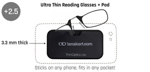 Black Rectangle Full Rim Unisex Eyeglasses by ThinOptics-136181