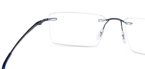 Blue Rectangle Rimless Unisex Eyeglasses by Vincent Chase Online-141628