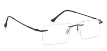 Load image into Gallery viewer, Black Rectangle Rimless Unisex Eyeglasses by Vincent Chase Online-141625
