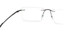Load image into Gallery viewer, Black Rectangle Rimless Unisex Eyeglasses by Vincent Chase Online-141625
