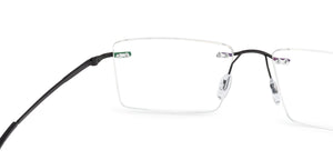 Black Rectangle Rimless Unisex Eyeglasses by Vincent Chase Online-141625