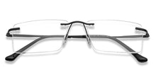 Load image into Gallery viewer, Black Rectangle Rimless Unisex Eyeglasses by Vincent Chase Online-141625