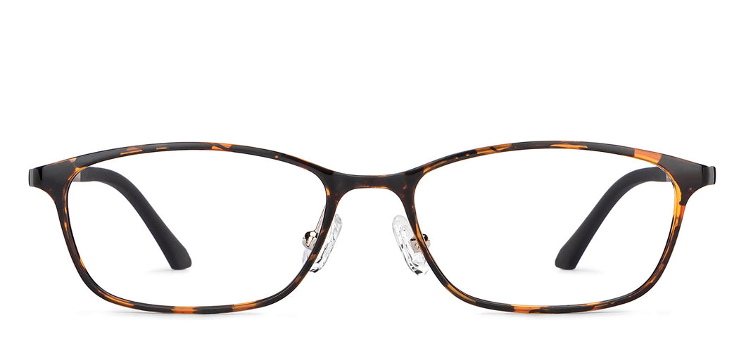 Tortoise Rectangle Full Rim Unisex Eyeglasses by Lenskart Air-151724