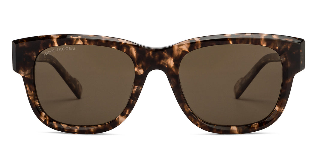 Tortoise Wayfarer Full Rim Unisex Sunglasses by John Jacobs-208179