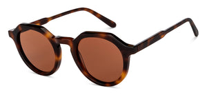 Tortoise Round Full Rim Unisex Sunglasses by John Jacobs-152265